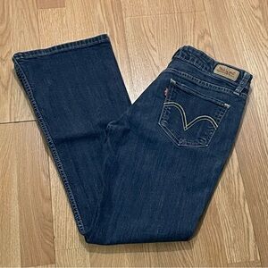 Levis Women’s Classic Bootcut 28x30 (28x28) Dark Blue Mid Rise Western Cowgirl